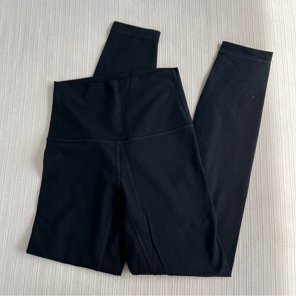 Lululemon Ribbed Align 25” Pant - Black - Picture 2 of 4